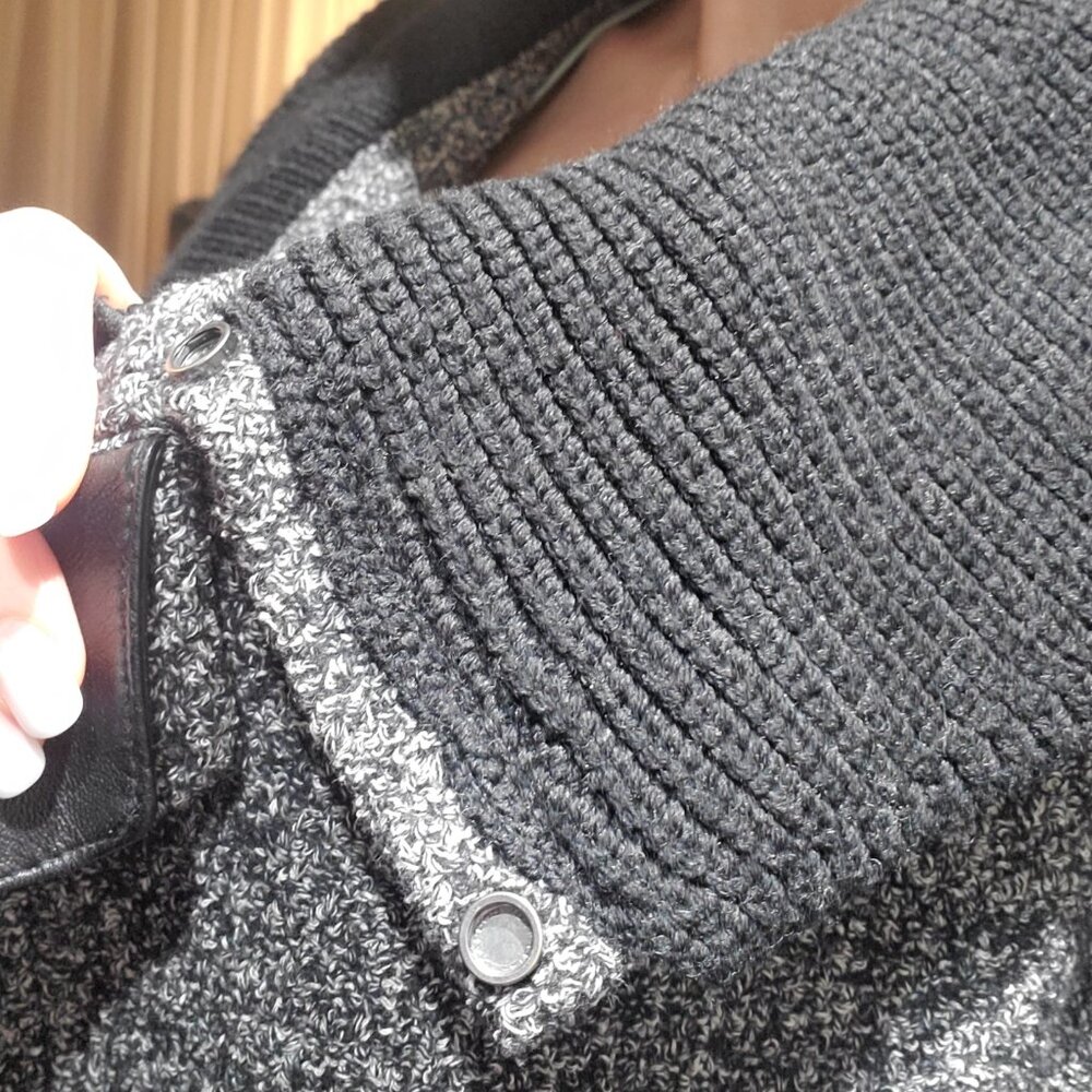 Vince Wool Winter Coat Grey Black EUC - Picture 5 of 5